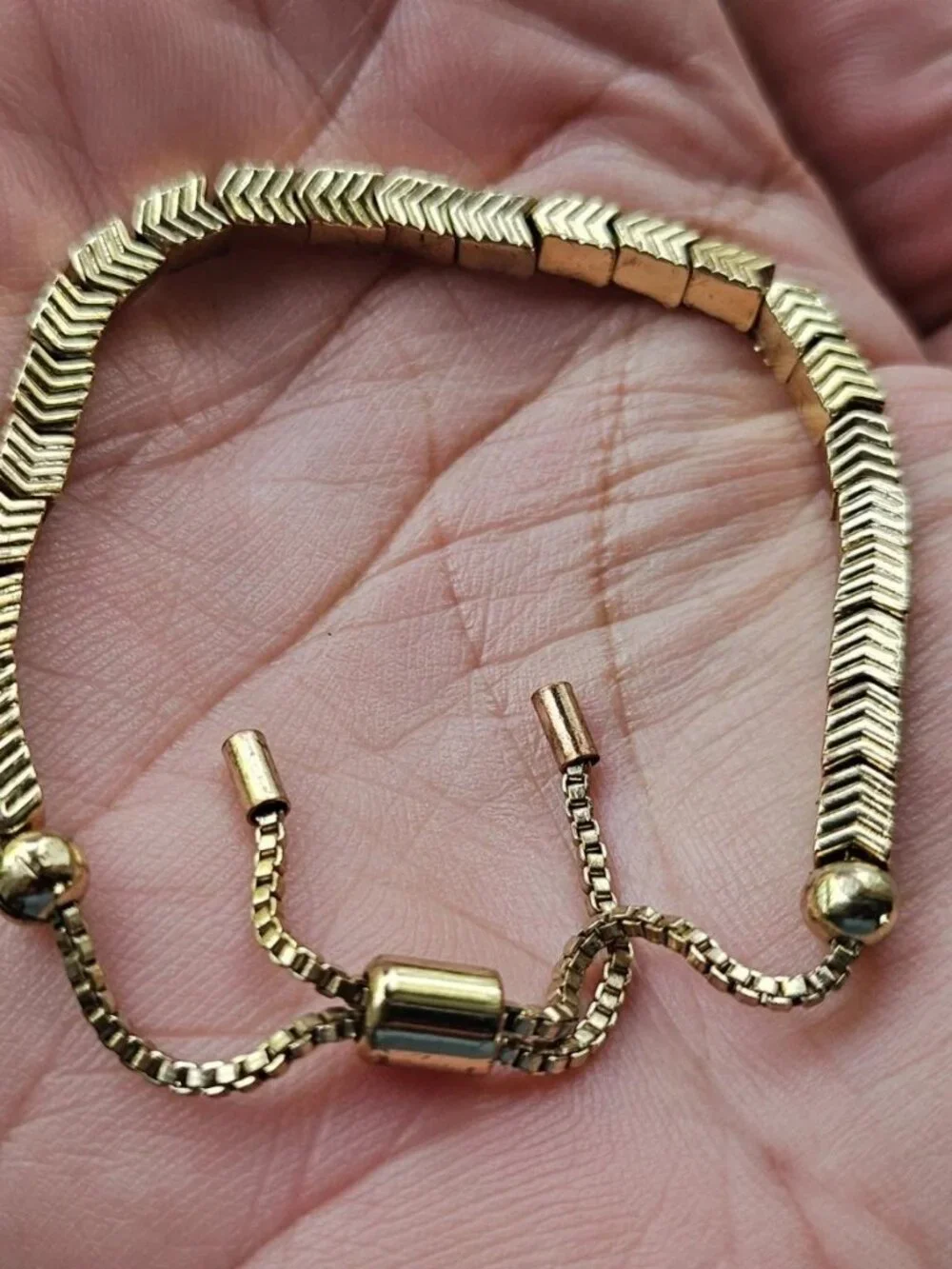 Fashion Bracelet Gold Tone Fashion Jewelry Wrist Band Size Adjustable Unbranded